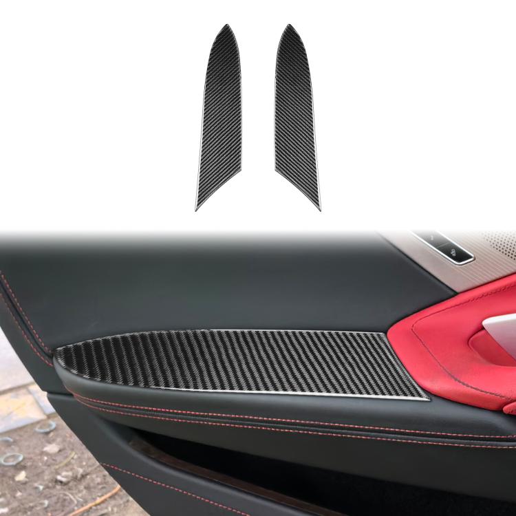 For Chevrolet Corvette C8 2pcs /Set Inner Armrest Panel Sticker(Black) - Car Interior Mouldings by buy2fix | Online Shopping UK | buy2fix