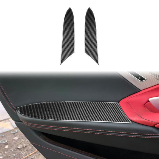For Chevrolet Corvette C8 2pcs /Set Inner Armrest Panel Sticker(Black) - Car Interior Mouldings by buy2fix | Online Shopping UK | buy2fix