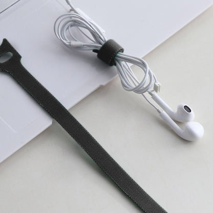 50 PCS T-shape Self-Adhesive Data Cable Organizer Bundles 12 x 120mm Black by buy2fix