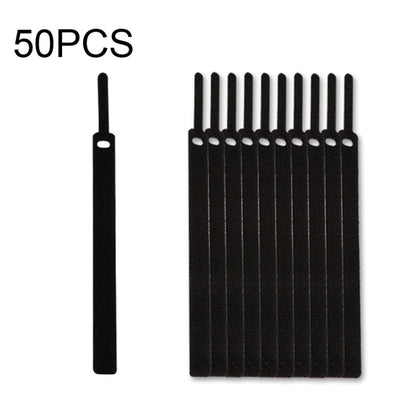 50 PCS Needle Shape Self-adhesive Data Cable Organizer Colorful Bundles 15 x 300mm(Black) by buy2fix
