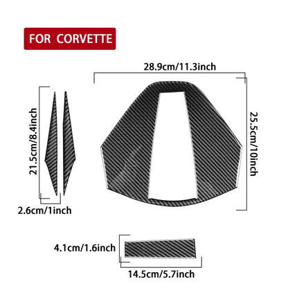 For Chevrolet Corvette C8 4pcs /Set Rear Roof Camera Sticker(Black) - Car Interior Mouldings by buy2fix | Online Shopping UK | buy2fix