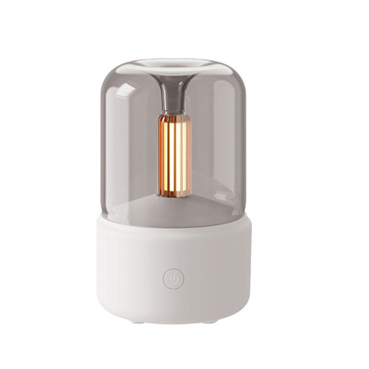 120ML Simulated Candlelight Aroma Diffuser USB Home Atmosphere Night Light Humidifier(Beige) - Air Purifiers & Accessories by buy2fix | Online Shopping UK | buy2fix