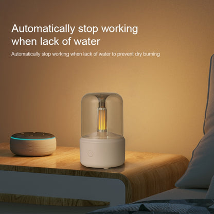 120ML Simulated Candlelight Aroma Diffuser USB Home Atmosphere Night Light Humidifier(Beige) - Air Purifiers & Accessories by buy2fix | Online Shopping UK | buy2fix