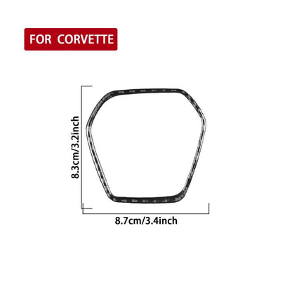 For Chevrolet Corvette C8 Steering Wheel Frame Sticker(Black) - Car Interior Mouldings by buy2fix | Online Shopping UK | buy2fix