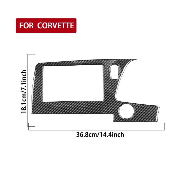 For Chevrolet Corvette C8 Right-Hand Drive Central Control Screen Frame Sticker(Black) - Car Interior Mouldings by buy2fix | Online Shopping UK | buy2fix