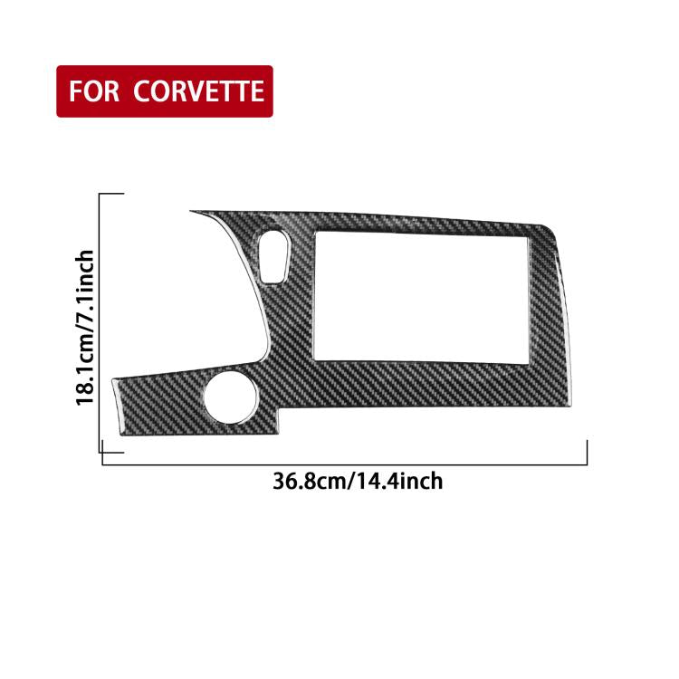 For Chevrolet Corvette C8 Left-Hand Drive Central Control Screen Frame Sticker(Black) - Car Interior Mouldings by buy2fix | Online Shopping UK | buy2fix