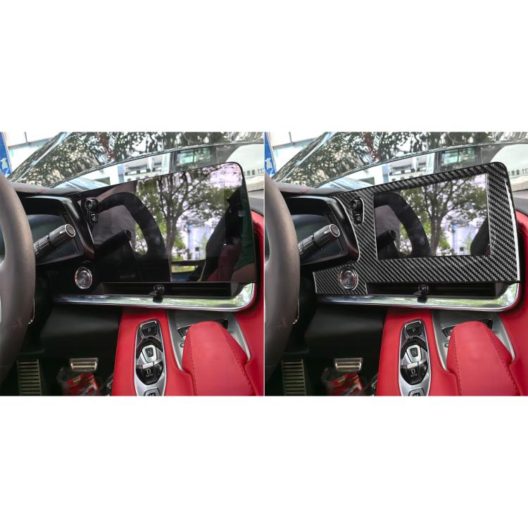 For Chevrolet Corvette C8 Left-Hand Drive Central Control Screen Frame Sticker(Black) - Car Interior Mouldings by buy2fix | Online Shopping UK | buy2fix
