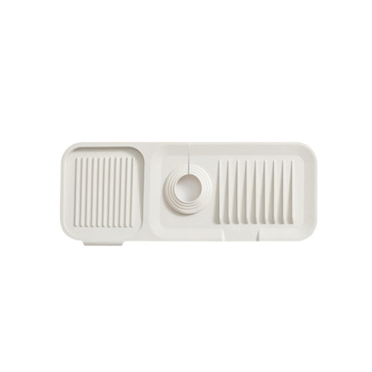Faucet Silicone Draining Mat Anti-splash Kitchen Sink Non-slip Soap Mat, Size: Large(Beige)