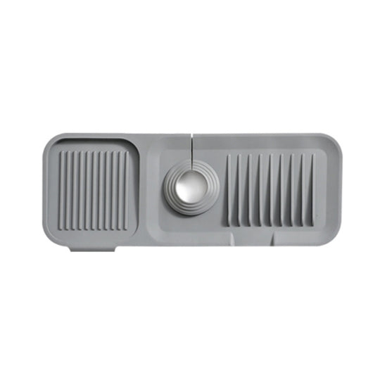Faucet Silicone Draining Mat Anti-splash Kitchen Sink Non-slip Soap Mat, Size: Large(Deep Gray)