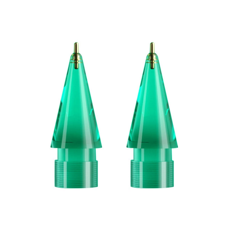 For Apple Pencil 1/2 2pcs Stylus Transparent Replacement Needle Nib, Spec: Extended (Green) - Pencil Accessories by buy2fix | Online Shopping UK | buy2fix
