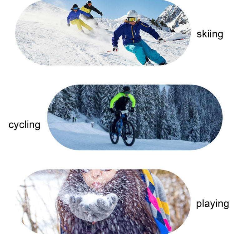 1 Pair Winter Fleece Thickened Warm And Windproof Outdoor Riding Motorcycle Gloves, Size: Free Code(Pink + Blue) - Full Finger Gloves by buy2fix | Online Shopping UK | buy2fix