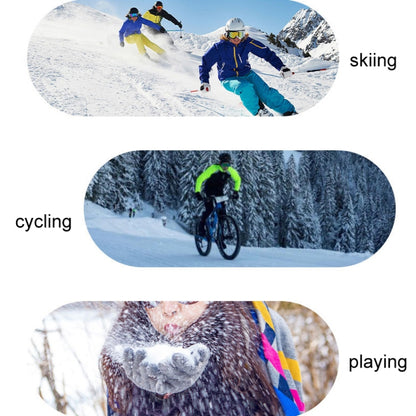 1 Pair Winter Fleece Thickened Warm And Windproof Outdoor Riding Motorcycle Gloves, Size: Free Code(Pink + Blue) - Full Finger Gloves by buy2fix | Online Shopping UK | buy2fix