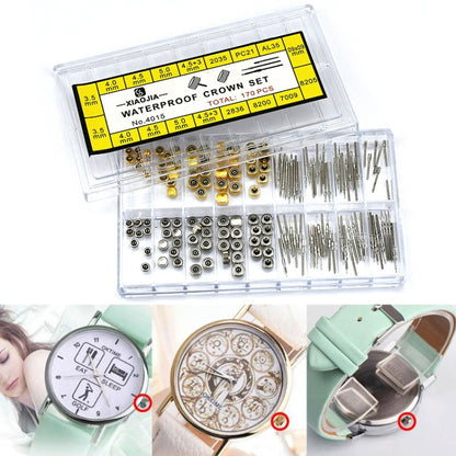 170 PCS / Box C012 Watch Accessories Epoxy Watch Crown and Stem Repair Parts - Watch Parts & Tools by buy2fix | Online Shopping UK | buy2fix