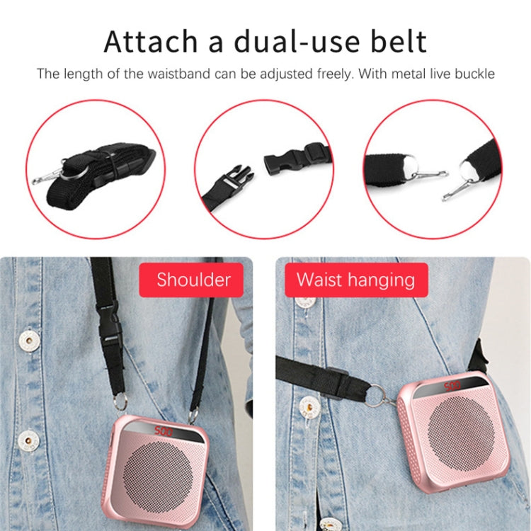 S17 Mini Portable Tour Guide Teaching Loudspeaker with Screen Display(Cool Black) - Loudspeaker by buy2fix | Online Shopping UK | buy2fix