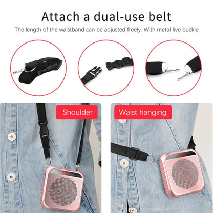 S17 Mini Portable Tour Guide Teaching Loudspeaker with Screen Display(Cool Black) - Loudspeaker by buy2fix | Online Shopping UK | buy2fix