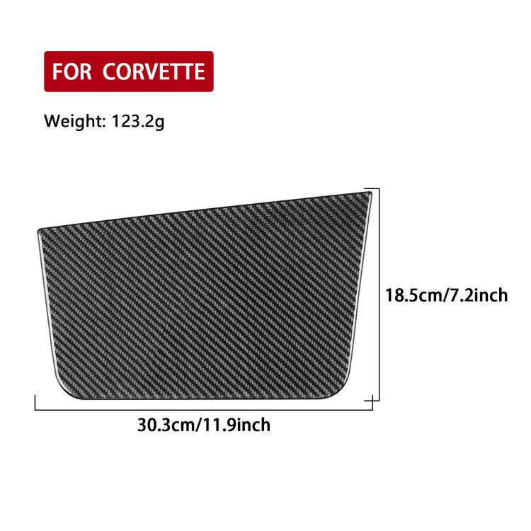 For Chevrolet Corvette C8 Right-Hand Drive Passenger Panel Sticker(Black) - Car Interior Mouldings by buy2fix | Online Shopping UK | buy2fix
