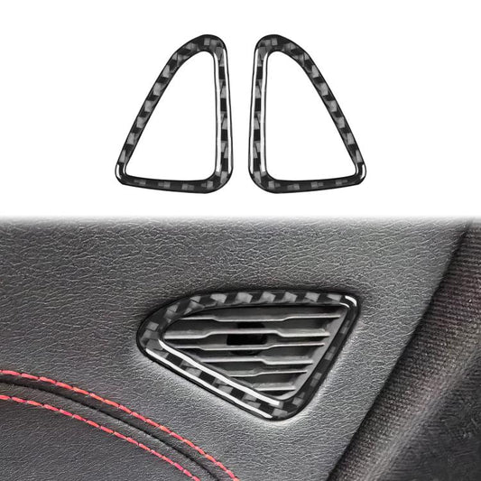 For Chevrolet Corvette C8 2pcs/Set Car Door Air Vent Sticker(Black) - Car Interior Mouldings by buy2fix | Online Shopping UK | buy2fix