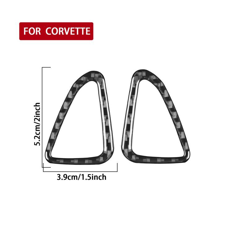 For Chevrolet Corvette C8 2pcs/Set Car Door Air Vent Sticker(Black) - Car Interior Mouldings by buy2fix | Online Shopping UK | buy2fix
