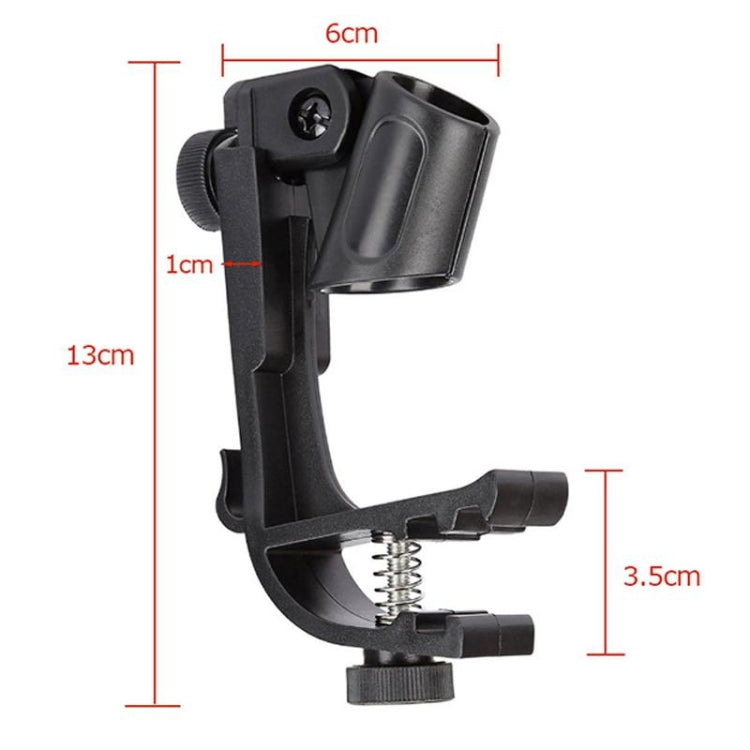 2 PCS  Adjustable Clip On Drum Rim Shock Mount Microphone Mic Clamp Holder(M00661) - Percussion Accessories by buy2fix | Online Shopping UK | buy2fix