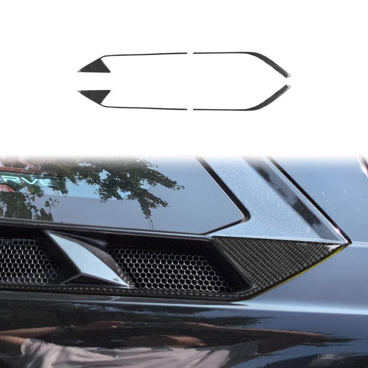 For Chevrolet Corvette C8 4pcs /Set Roof Engine Vent Sticker(Black) - Car Interior Mouldings by buy2fix | Online Shopping UK | buy2fix