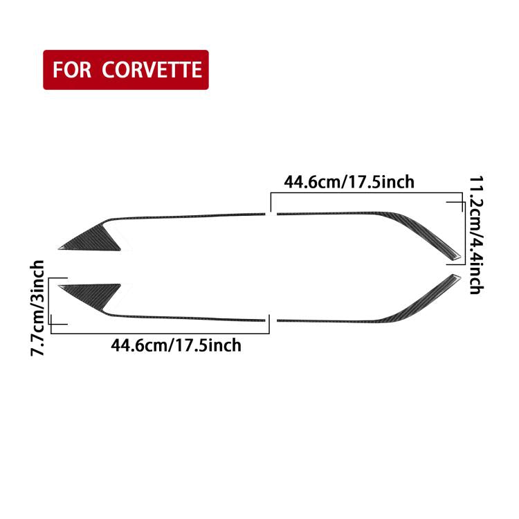 For Chevrolet Corvette C8 4pcs /Set Roof Engine Vent Sticker(Black) - Car Interior Mouldings by buy2fix | Online Shopping UK | buy2fix