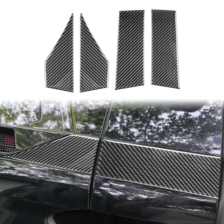 For Chevrolet Corvette C8 4pcs /Set Roof Both Sides Decorative Stickers(Black) - Car Interior Mouldings by buy2fix | Online Shopping UK | buy2fix
