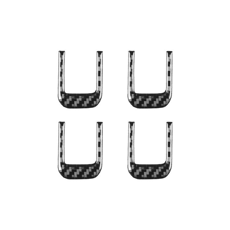 For Chevrolet Corvette C8 4pcs /Set Sun Visor Decorative Sticker(Black) - Car Interior Mouldings by buy2fix | Online Shopping UK | buy2fix
