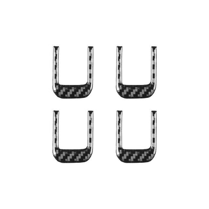 For Chevrolet Corvette C8 4pcs /Set Sun Visor Decorative Sticker(Black) - Car Interior Mouldings by buy2fix | Online Shopping UK | buy2fix