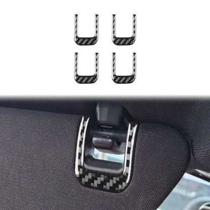 For Chevrolet Corvette C8 4pcs /Set Sun Visor Decorative Sticker(Black) - Car Interior Mouldings by buy2fix | Online Shopping UK | buy2fix