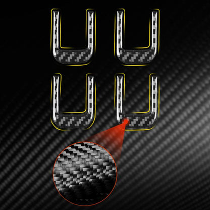 For Chevrolet Corvette C8 4pcs /Set Sun Visor Decorative Sticker(Black) - Car Interior Mouldings by buy2fix | Online Shopping UK | buy2fix