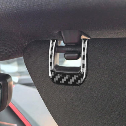 For Chevrolet Corvette C8 4pcs /Set Sun Visor Decorative Sticker(Black) - Car Interior Mouldings by buy2fix | Online Shopping UK | buy2fix