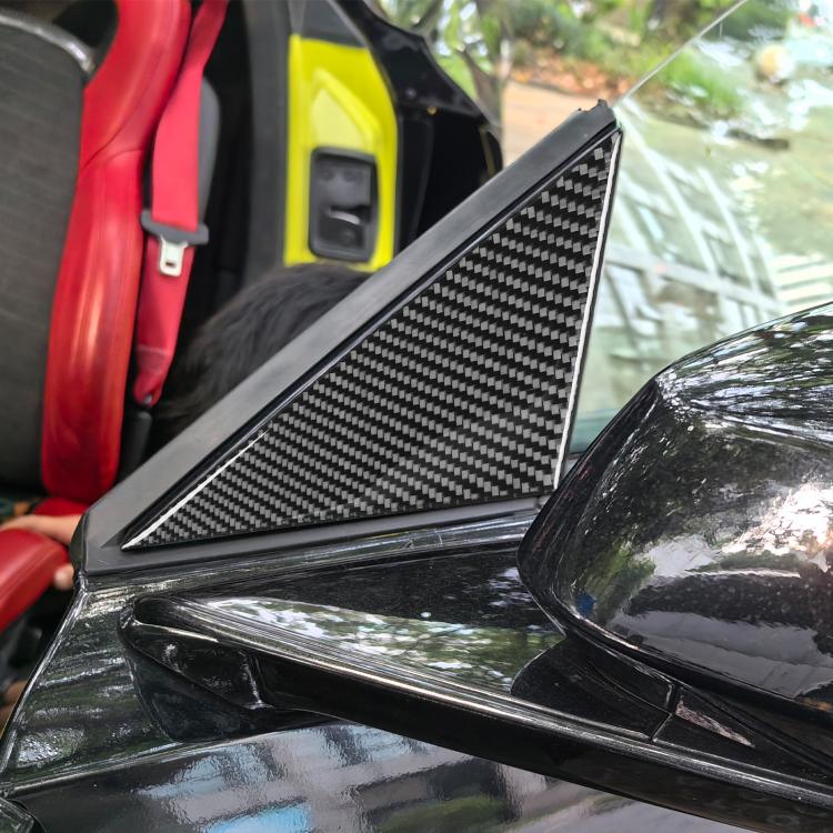 For Chevrolet Corvette C8 4pcs /Set External A-Pillar Decorative Sticker(Black) - Car Interior Mouldings by buy2fix | Online Shopping UK | buy2fix