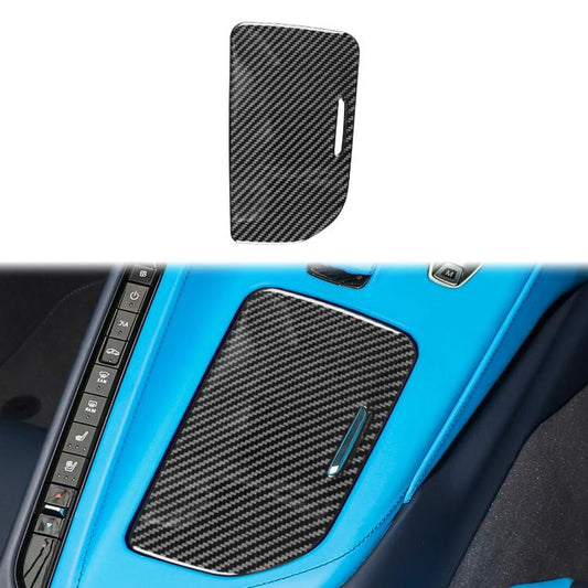For Chevrolet Corvette C8 Right-Hand Drive Center Control Cup Cover Sticker(Black) - Car Interior Mouldings by buy2fix | Online Shopping UK | buy2fix
