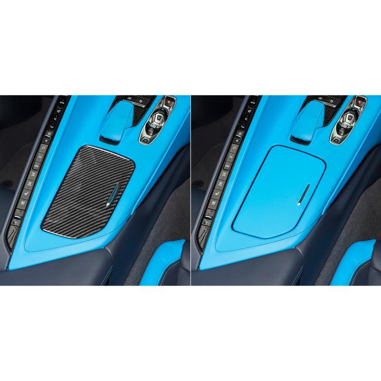For Chevrolet Corvette C8 Right-Hand Drive Center Control Cup Cover Sticker(Black) - Car Interior Mouldings by buy2fix | Online Shopping UK | buy2fix