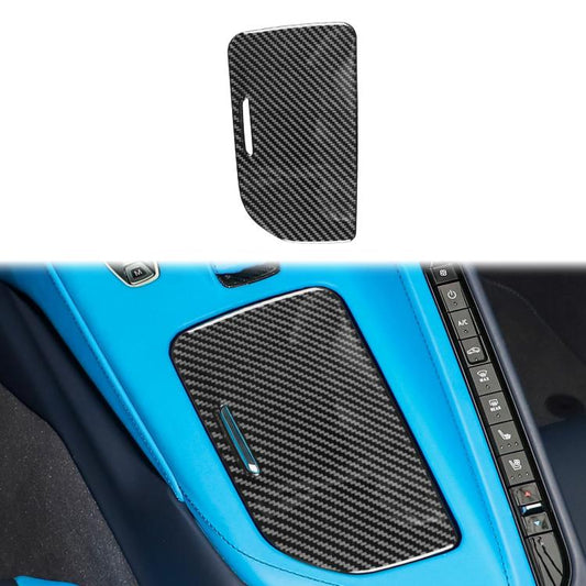 For Chevrolet Corvette C8 Left-Hand Drive Center Control Cup Cover Sticker(Black) - Car Interior Mouldings by buy2fix | Online Shopping UK | buy2fix