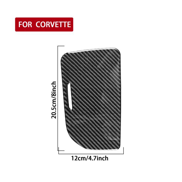 For Chevrolet Corvette C8 Left-Hand Drive Center Control Cup Cover Sticker(Black) - Car Interior Mouldings by buy2fix | Online Shopping UK | buy2fix
