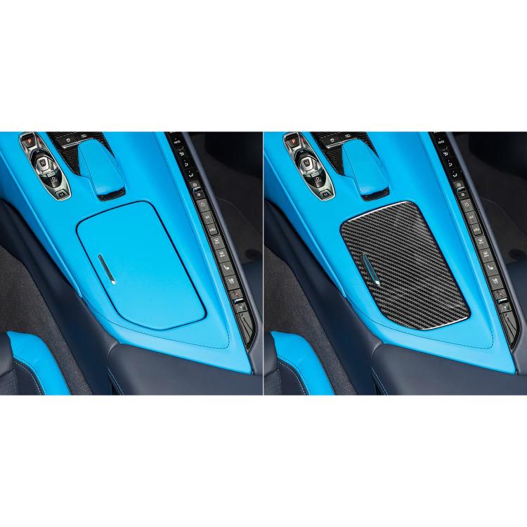 For Chevrolet Corvette C8 Left-Hand Drive Center Control Cup Cover Sticker(Black) - Car Interior Mouldings by buy2fix | Online Shopping UK | buy2fix