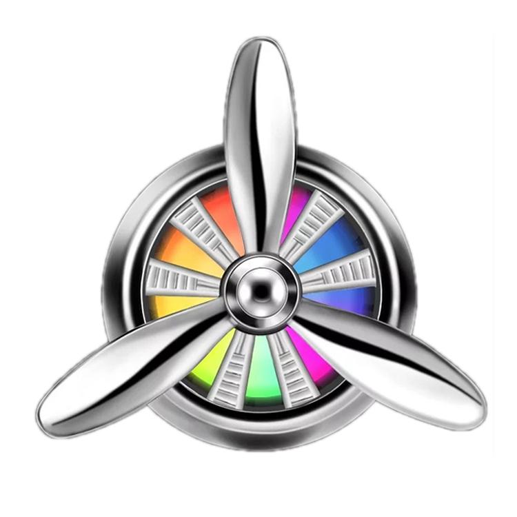 Car Air Outlet Perfume Aromatherapy Swivel Fan With Light(Silver) - Air Freshener by buy2fix | Online Shopping UK | buy2fix