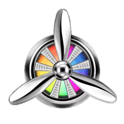 Car Air Outlet Perfume Aromatherapy Swivel Fan With Light(Silver) - Air Freshener by buy2fix | Online Shopping UK | buy2fix
