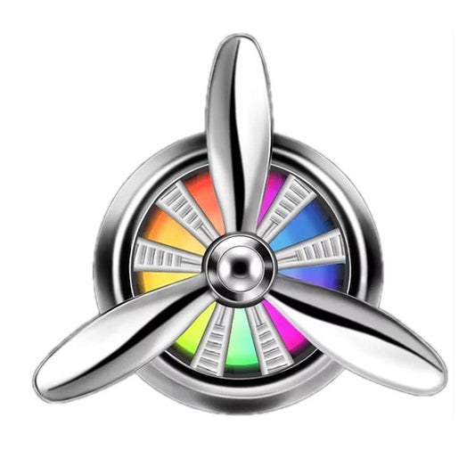 Car Air Outlet Perfume Aromatherapy Swivel Fan With Light(Silver) - Air Freshener by buy2fix | Online Shopping UK | buy2fix