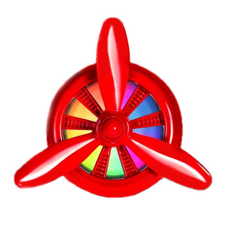 Car Air Outlet Perfume Aromatherapy Swivel Fan With Light(Red) - Air Freshener by buy2fix | Online Shopping UK | buy2fix