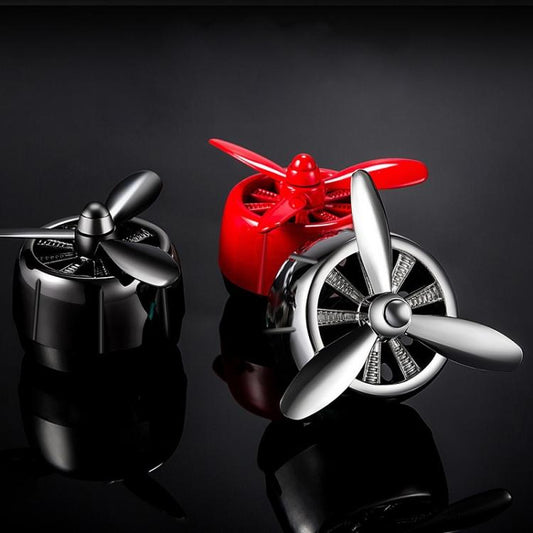 Car Air Outlet Perfume Aromatherapy Swivel Fan With Light(Red) - Air Freshener by buy2fix | Online Shopping UK | buy2fix
