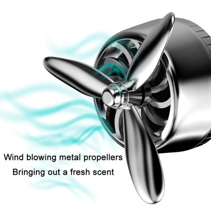 Car Air Outlet Perfume Aromatherapy Swivel Fan With Light(Black) - Air Freshener by buy2fix | Online Shopping UK | buy2fix