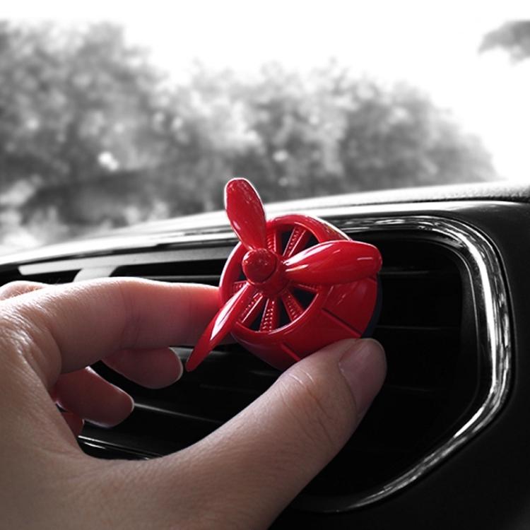 Car Air Outlet Perfume Aromatherapy Swivel Fan With Light(Red) - Air Freshener by buy2fix | Online Shopping UK | buy2fix