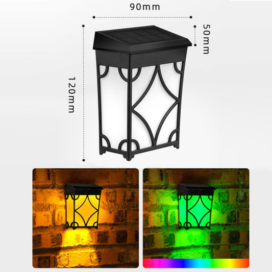 Outdoor Waterproof Decorative Courtyard Inductive LED Solar Light(Golden Light+RGB) by buy2fix