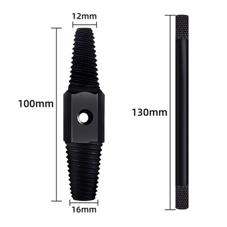 4 / 6 Points Faucet Break Screw Remover Smooth Silky Tooth Double-headed Screw Tool(Black) - Screws by buy2fix | Online Shopping UK | buy2fix