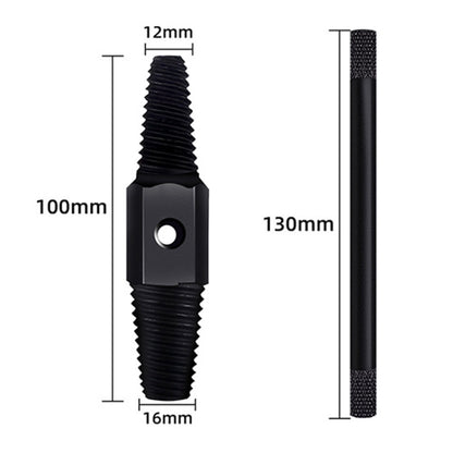 4 / 6 Points Faucet Break Screw Remover Smooth Silky Tooth Double-headed Screw Tool(Black) - Screws by buy2fix | Online Shopping UK | buy2fix