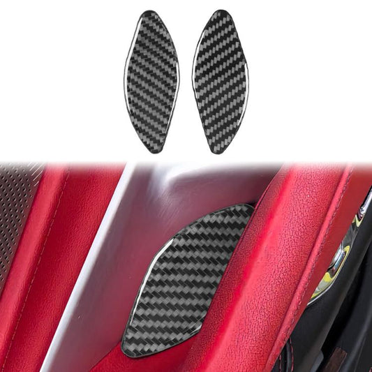 For Chevrolet Corvette C8 2pcs /Set Inner Door Bowl Sticker(Black) - Car Interior Mouldings by buy2fix | Online Shopping UK | buy2fix