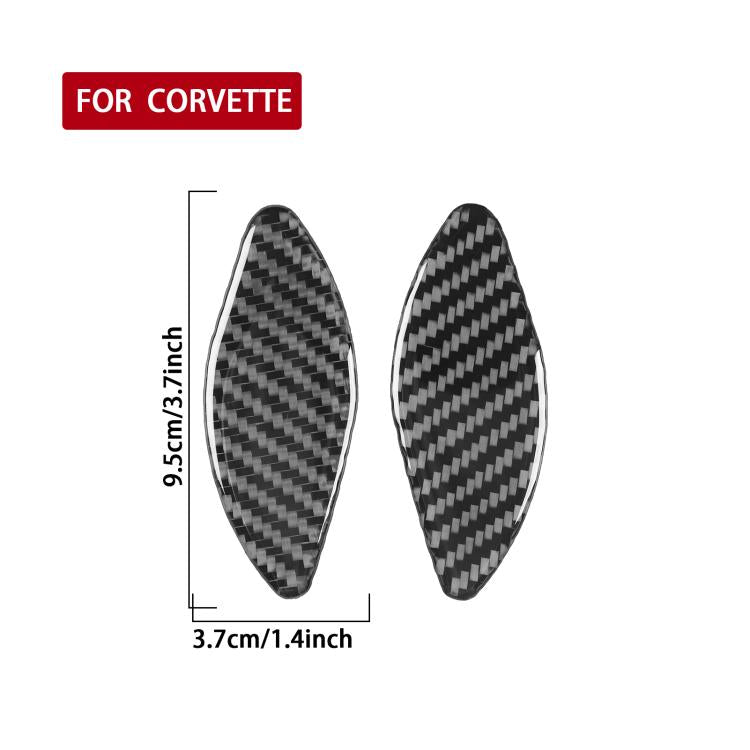For Chevrolet Corvette C8 2pcs /Set Inner Door Bowl Sticker(Black) - Car Interior Mouldings by buy2fix | Online Shopping UK | buy2fix