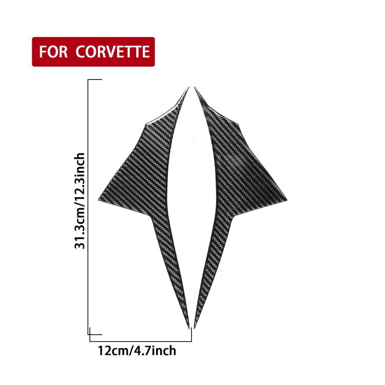For Chevrolet Corvette C8 2pcs /Set Car Door Decorative Sticker(Black) - Car Interior Mouldings by buy2fix | Online Shopping UK | buy2fix